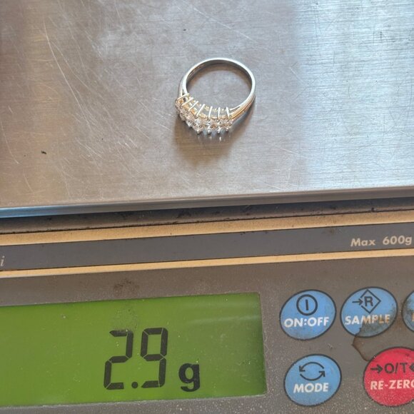 VTG AVON Sterling Silver 925 Cubic Zirconia Prong Set Statement Ring Size 8.25 - Picture 10 of 10